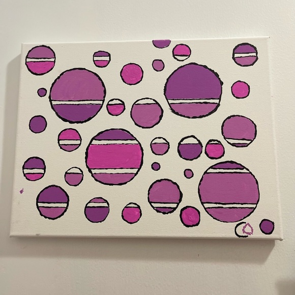 beautiful portrait of circles with purple and pink colors - Picture 1 of 1